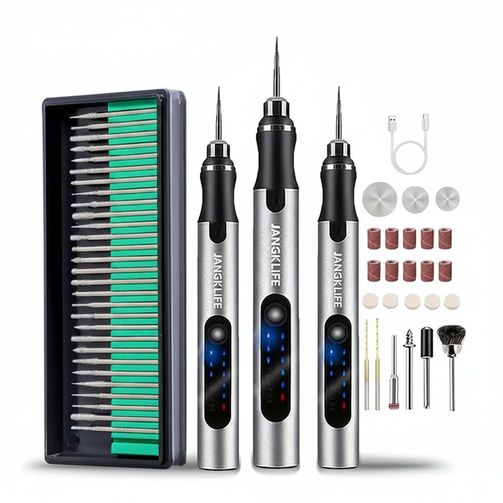 Cordless Rotary Tool Kit | Wireless Engraving Pen for Wood, Metal & Glass | DIY Craft & Jewelry Making