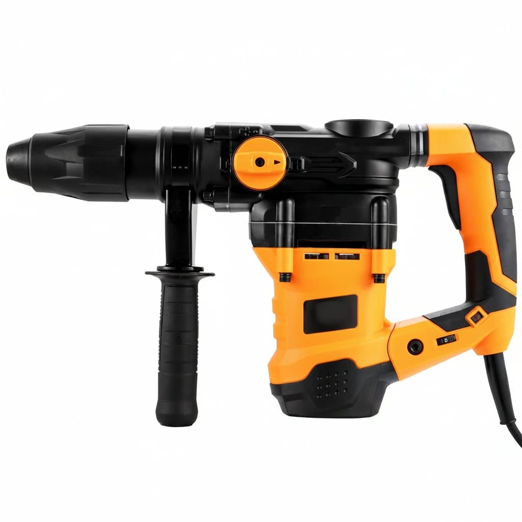 SucceBuy 1600W Rotary Hammer Drill for concrete demolition and drilling, featuring 3-mode operation and a 42mm max capacity.