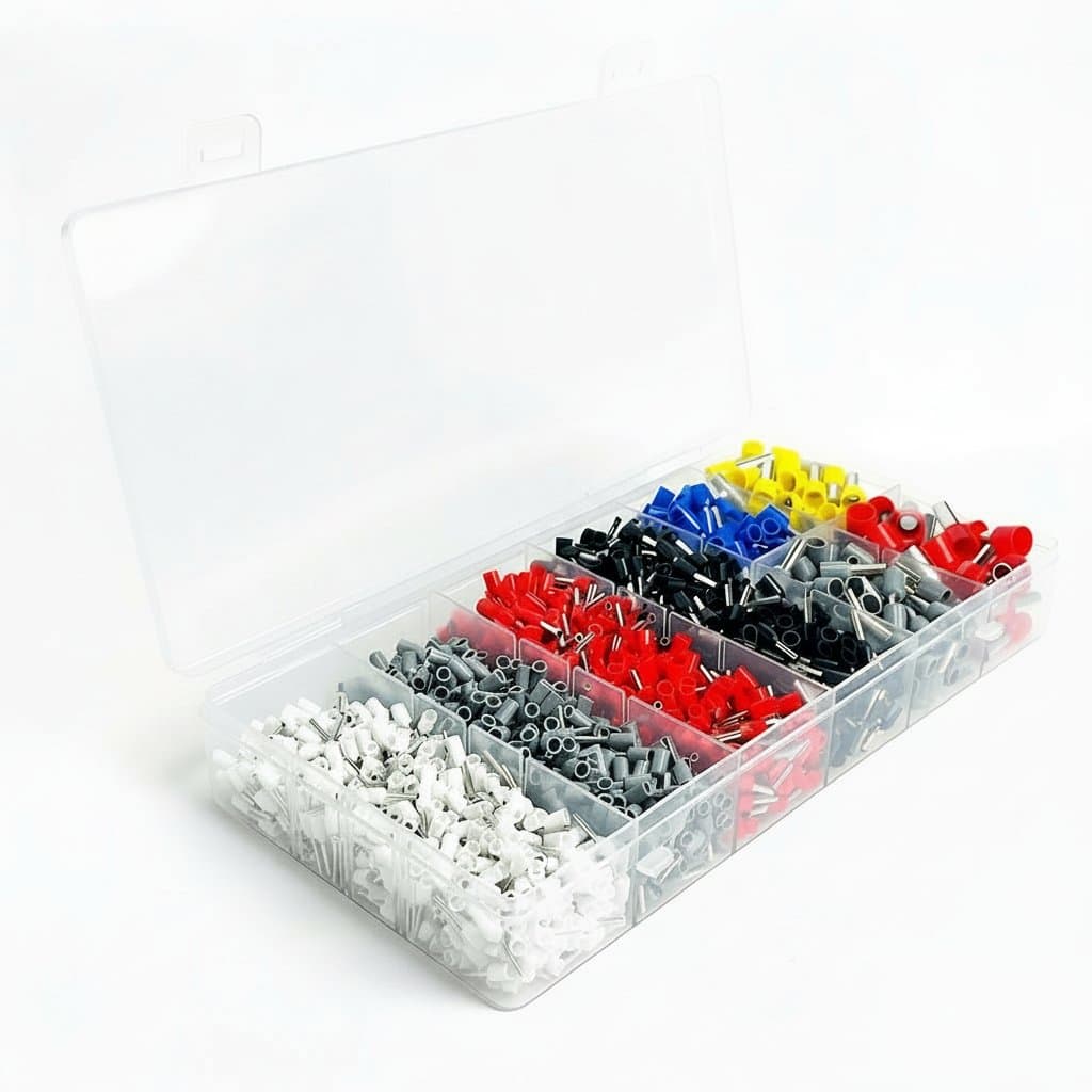 Crimp Terminal Assortment | E-Series Tubular Connectors | 200 to 1900-Piece Kit