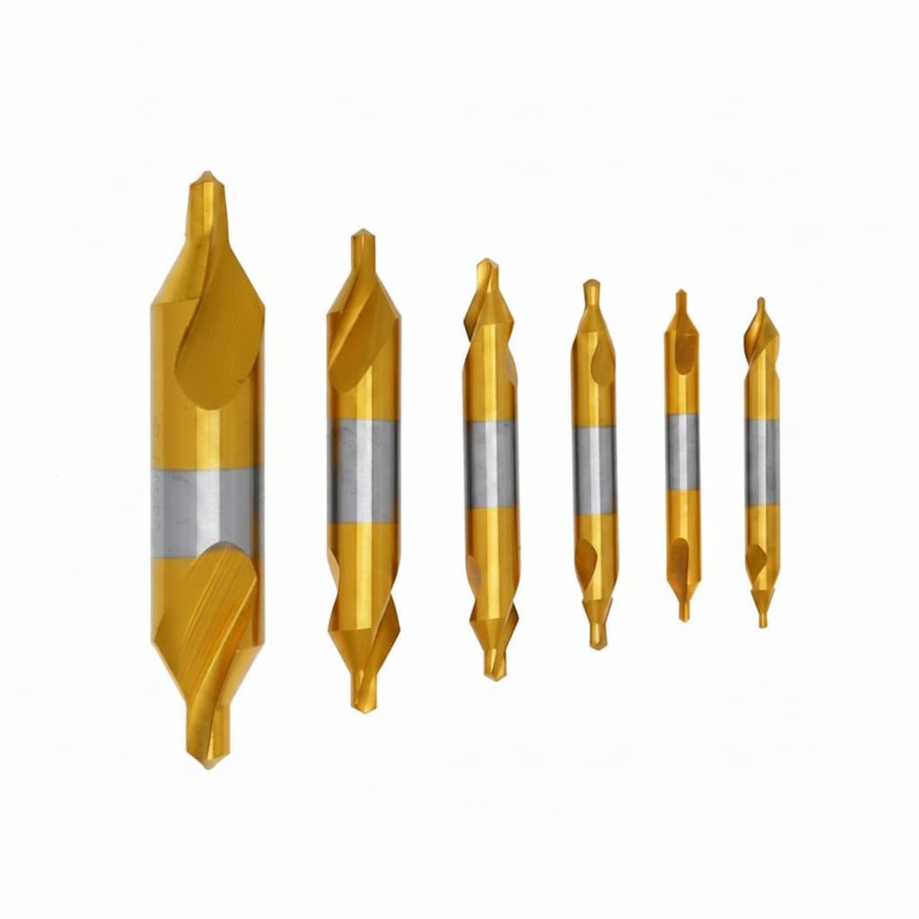 Center Drill & Countersink Set | Ti-Coated 60° Angle | 6pcs 1.0-5mm for Lathe