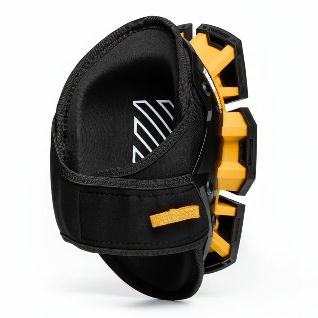 Professional heavy-duty knee pads with thick gel cushion, ideal for construction, gardening, and industrial work safety.