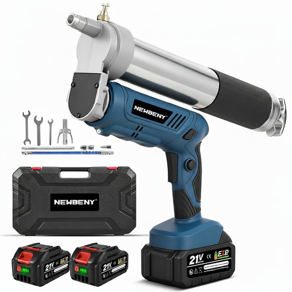 Dewalt 20V and Makita battery-compatible brushless electric grease gun for high-pressure lubricating and oil injection.