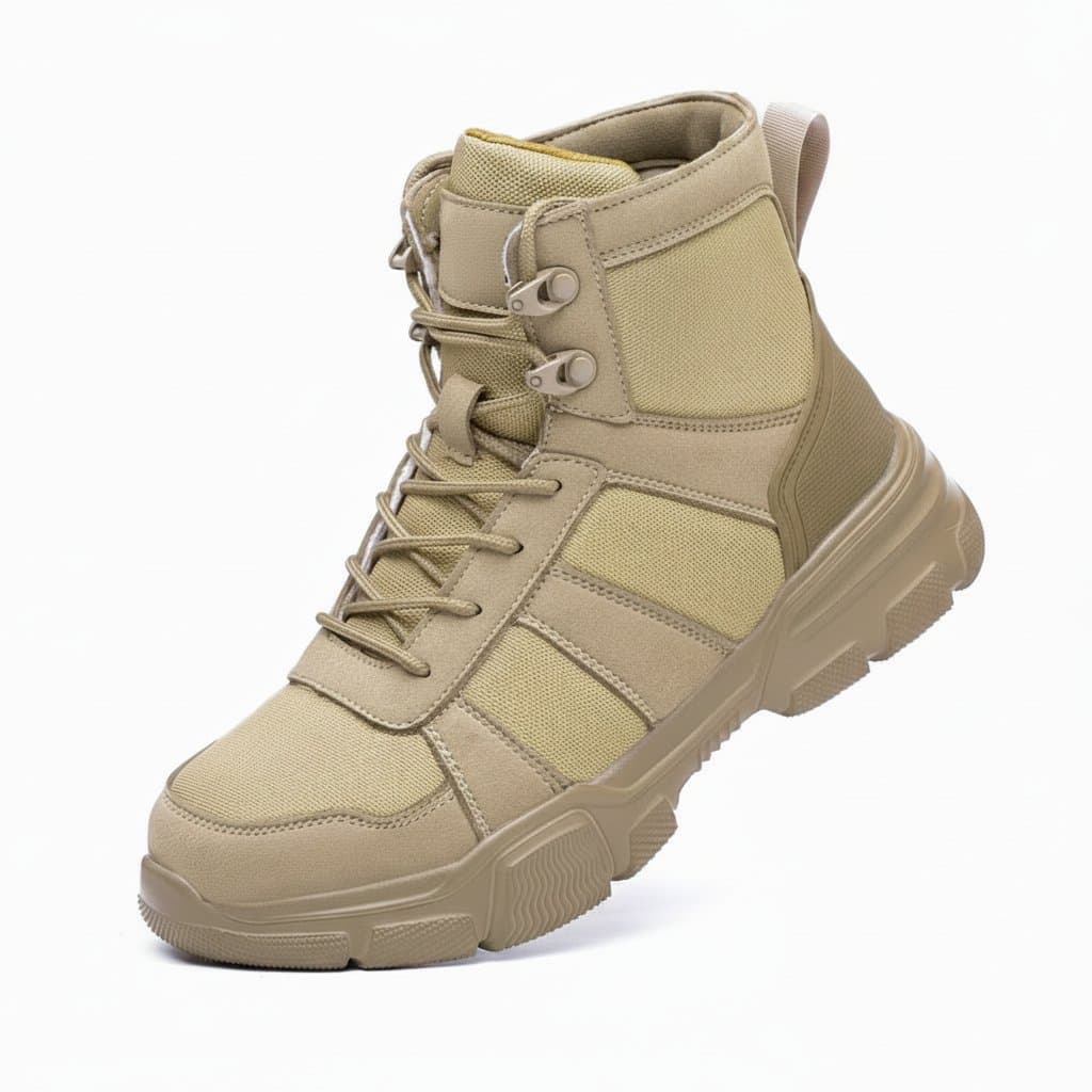 Indestructible Steel Toe Cap Safety Boots, a pair of work boots.