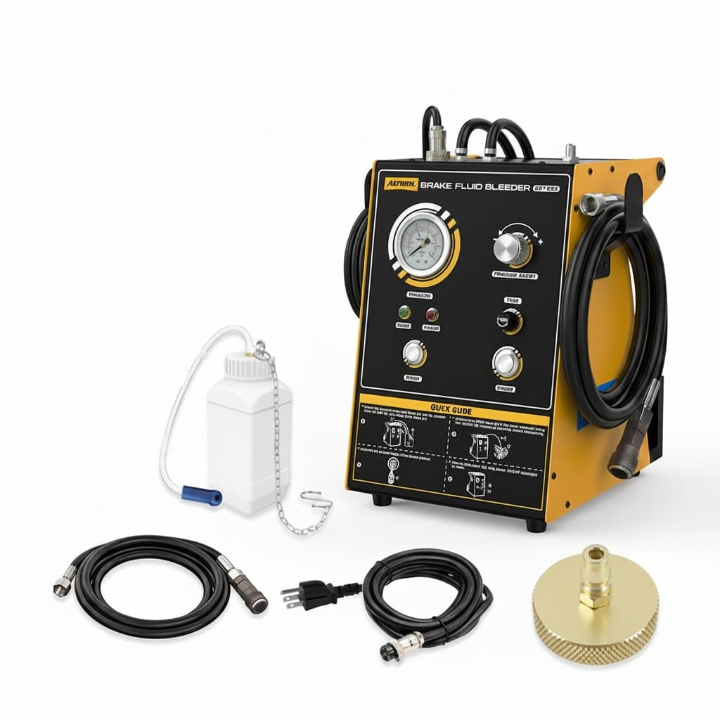 An AUTOOL AST603 pulsating brake fluid bleeder kit for fast and efficient fluid exchange.