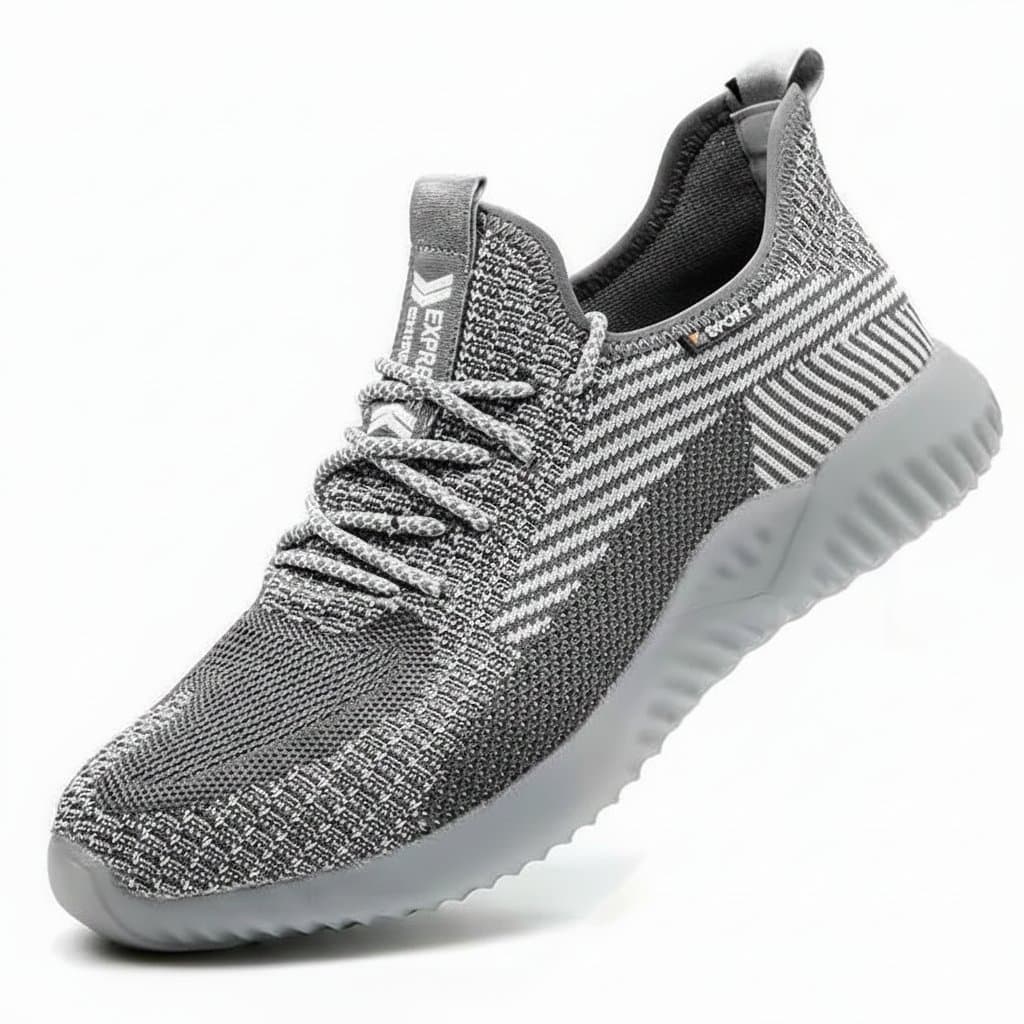Men's Breathable Work Boots | Steel Toe Puncture-Proof Safety Shoes | Light Comfortable Sneakers