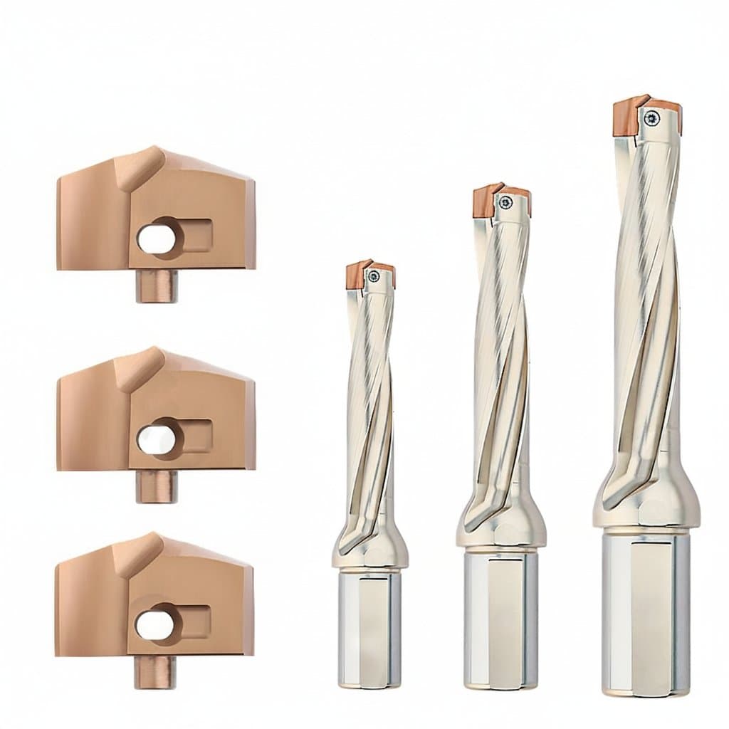HCD carbide insert for JCD crown deep hole drill, high precision replacement for U-drill in 3D 5D 8D 10D lengths