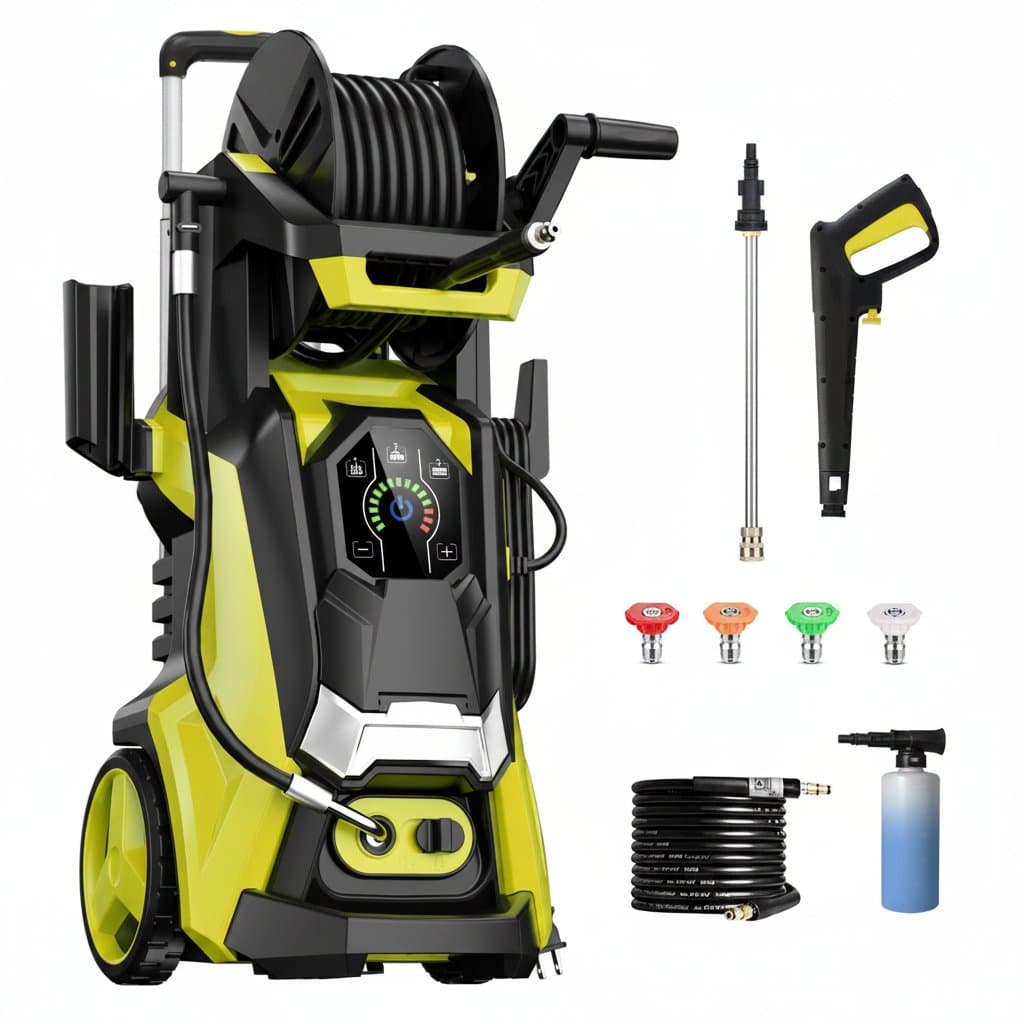 Power Washer | 5000PSI Max 3.6GPM Touch Screen | Includes Foam Cannon & 4 Nozzles