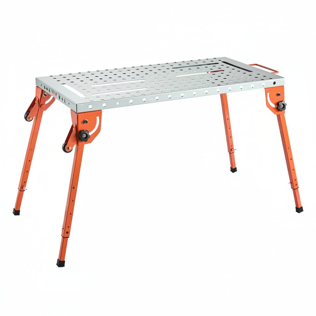 Welding Table | 500lb Capacity | Adjustable Height Workbench | Heavy-Duty Carbon Steel