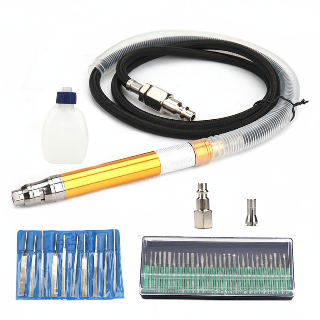Air Needle Scaler Kit | 19-Tip Descaler for Paint & Rust Removal | Heavy-Duty Surface Cleaner - Image 1