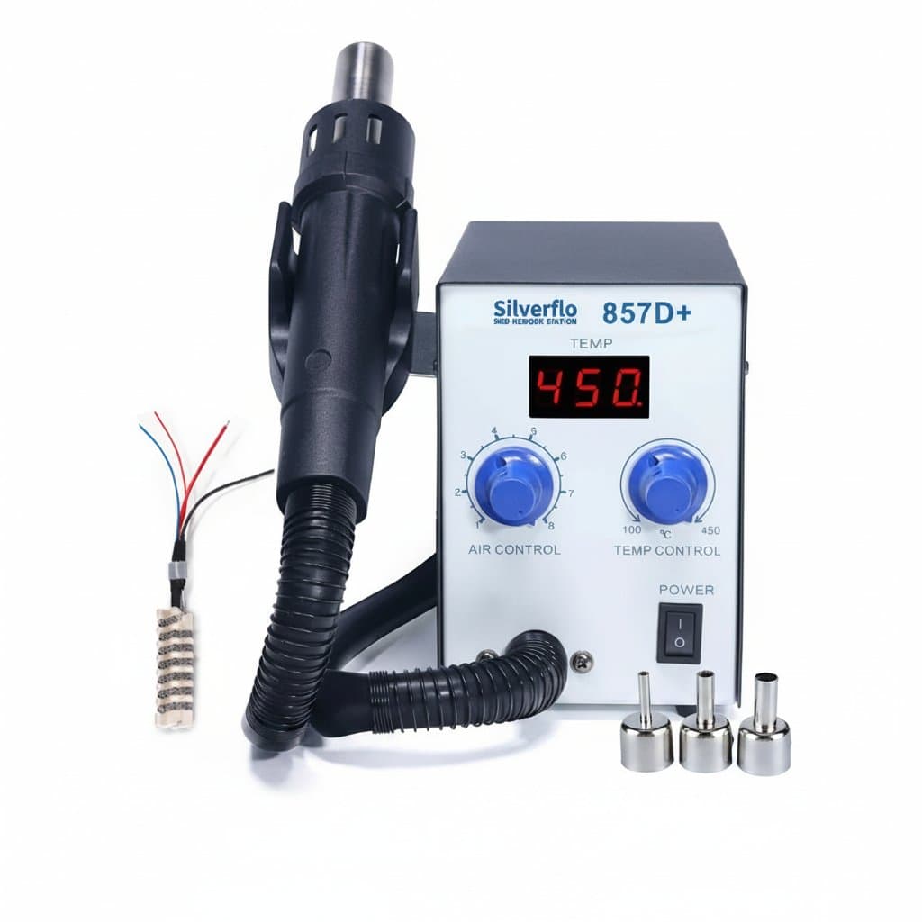 Hot Air Rework Station | 600W Soldering & Desoldering | Twin-Turbo Blower for SMD Repair