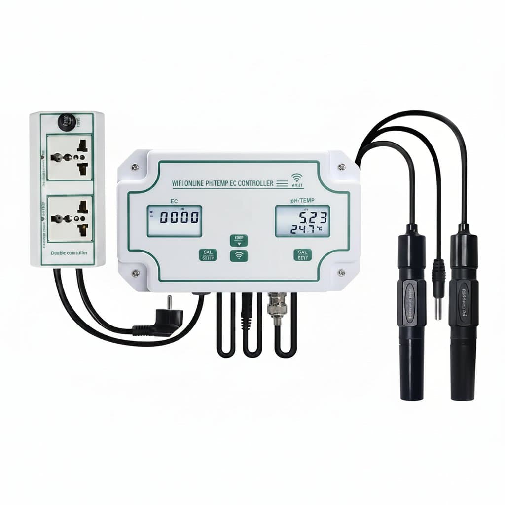 Aquarium Water Quality Monitor | pH, EC, Temp | Tuya Smart App Control - Professional Grade Tool