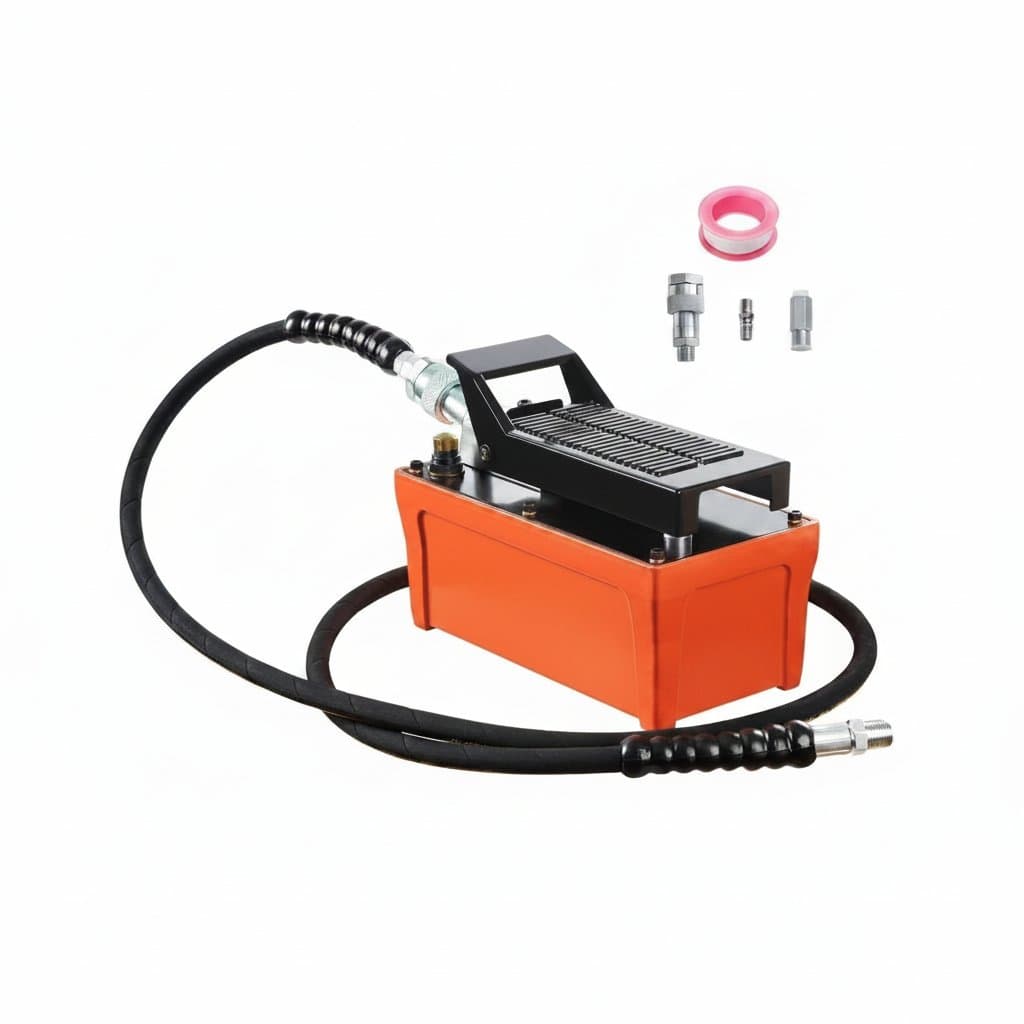 10,000 PSI Air Hydraulic Pump | 1/2 Gal Reservoir | Foot-Actuated Treadle for Frame Repair