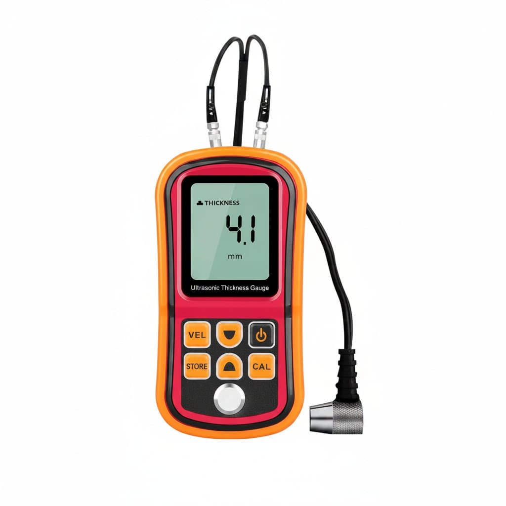 Thickness Gauge for Metal Testing - 1.2 to 200mm Range with Voice Alert & Sound Velocity