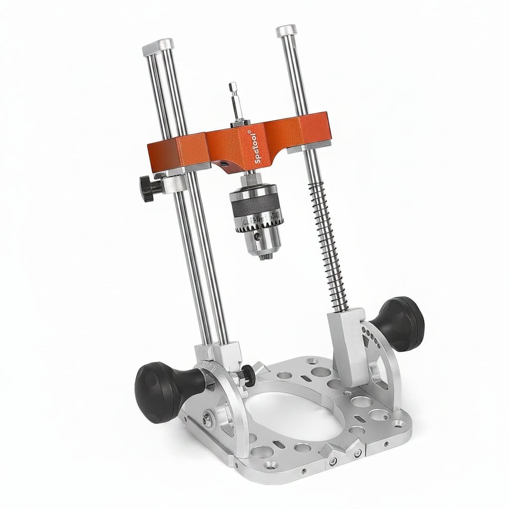 Portable Drill Guide | 0.05mm Precision | 0-60° Multi-Angle Adjustable | Heavy-Duty Aluminum Base