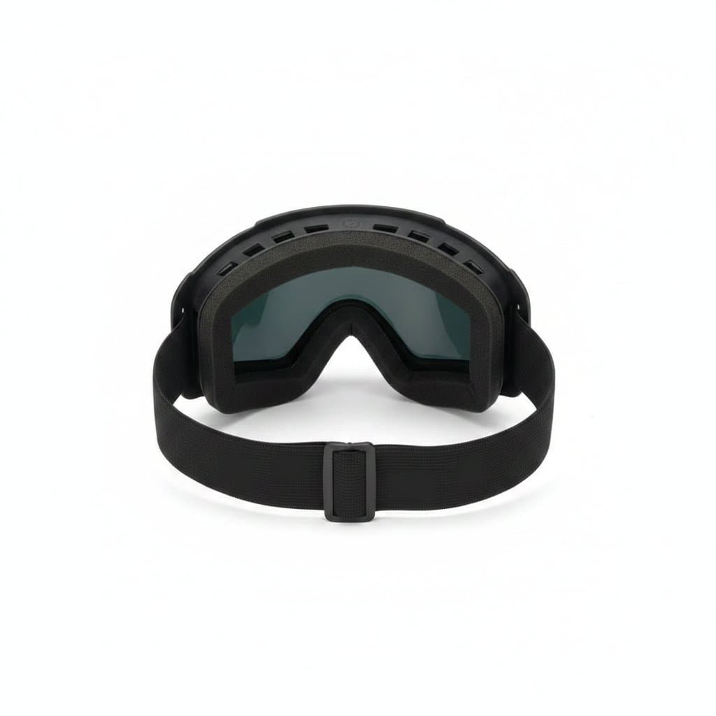 Dust Resistant Auto Darkening Welding Glasses with adjustable band, impact resistant lenses, and detachable riding mask for versatile protection.