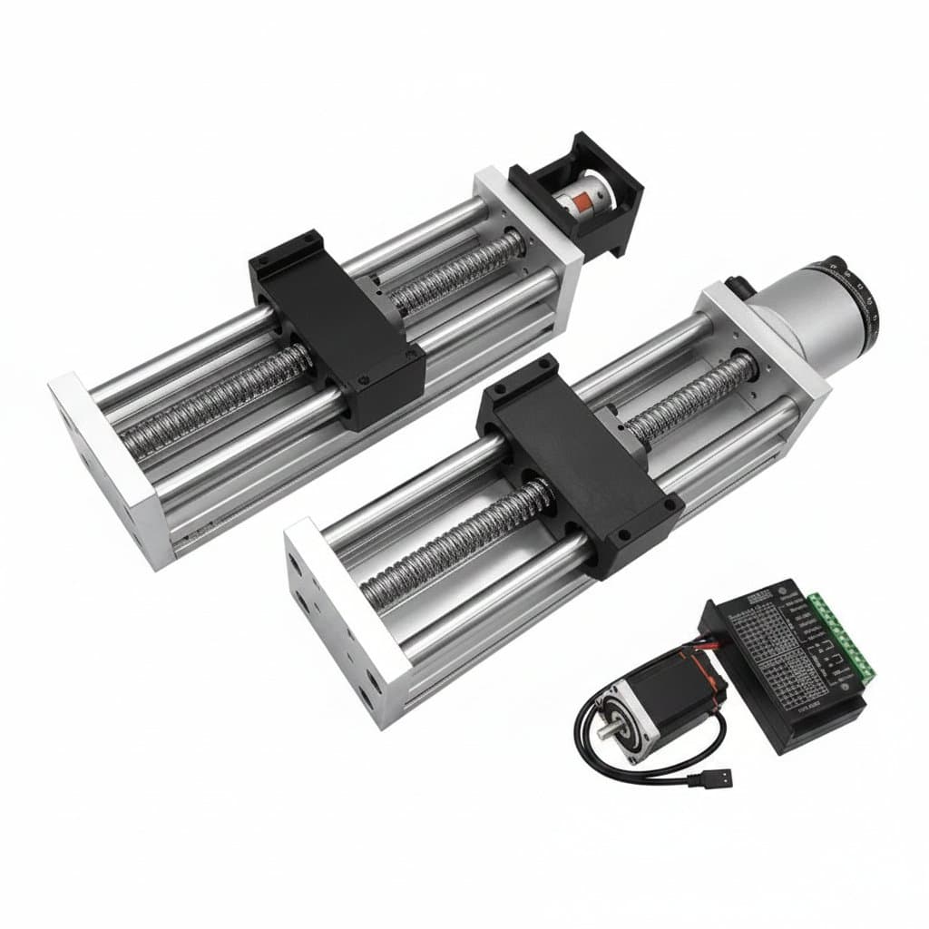 CNC Linear Slide Table Kit | NEMA23 Motor & SFU1605 Ball Screw | XYZ-Axis Aluminum Profile Stage - Image 1