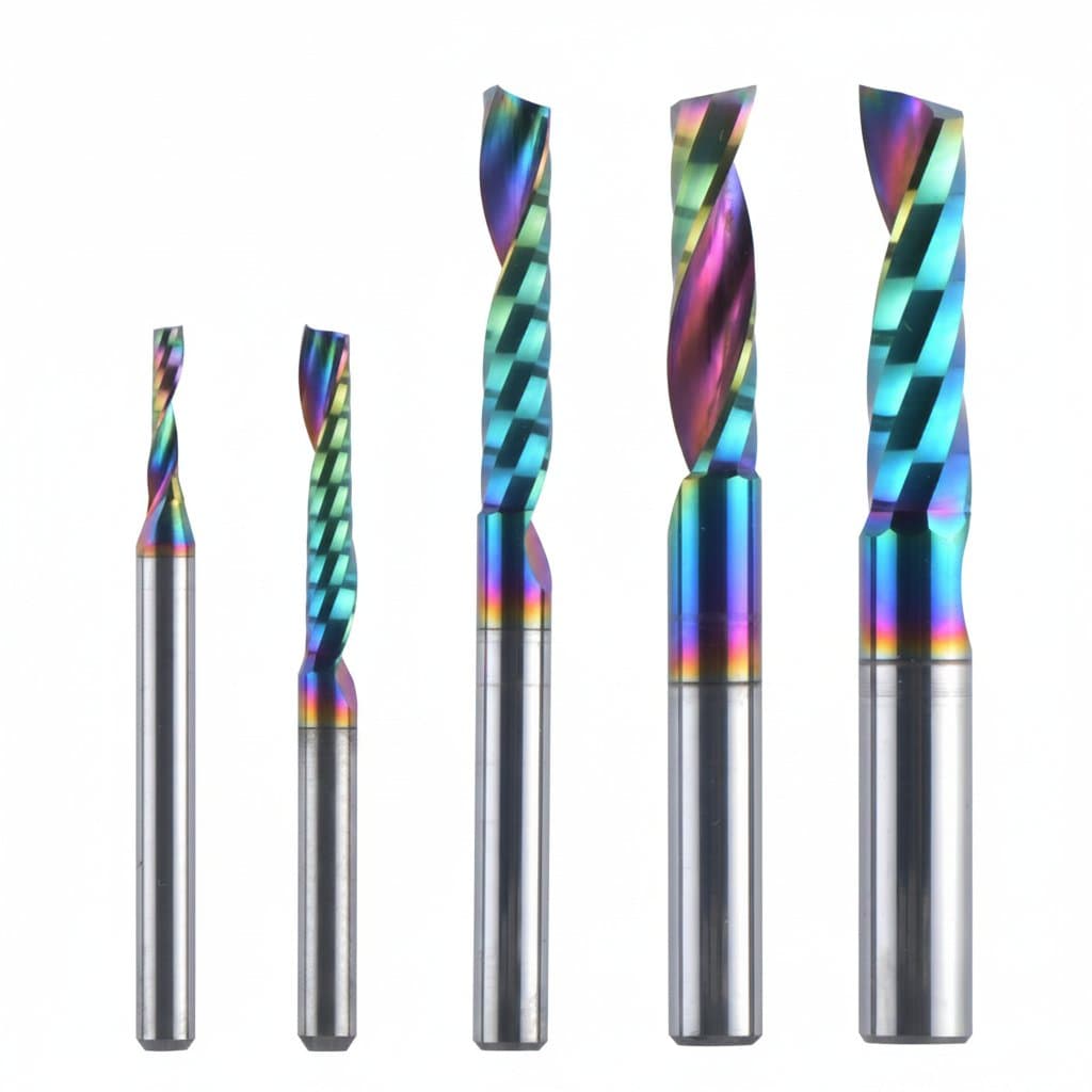 Flute Carbide End Mill | 3.175-6mm | DLC Coating for Aluminum & Acrylic