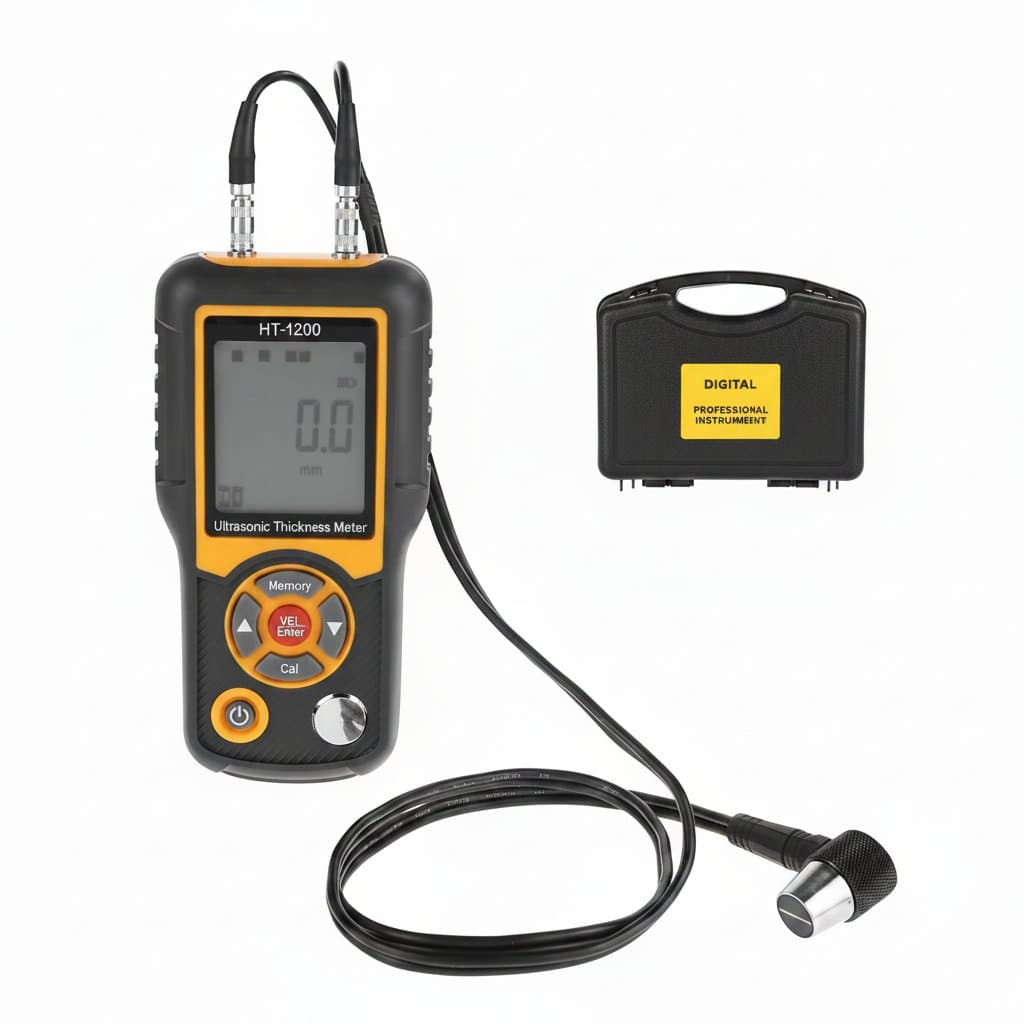 HT-1200 Ultrasonic Coating Thickness Meter - 2.2-225mm Range for Protective Coatings