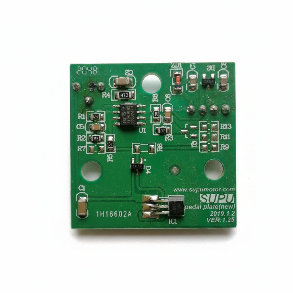 Supu Electronic Control sewing machine foot control circuit board, a precision industrial electrical component for smooth speed regulation.