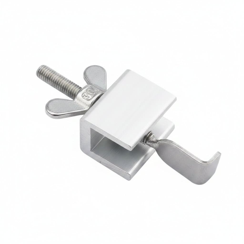 Dual nut adjustment portable door lock for travel security, featuring anti-theft door stop design for hotel rooms and home safety.