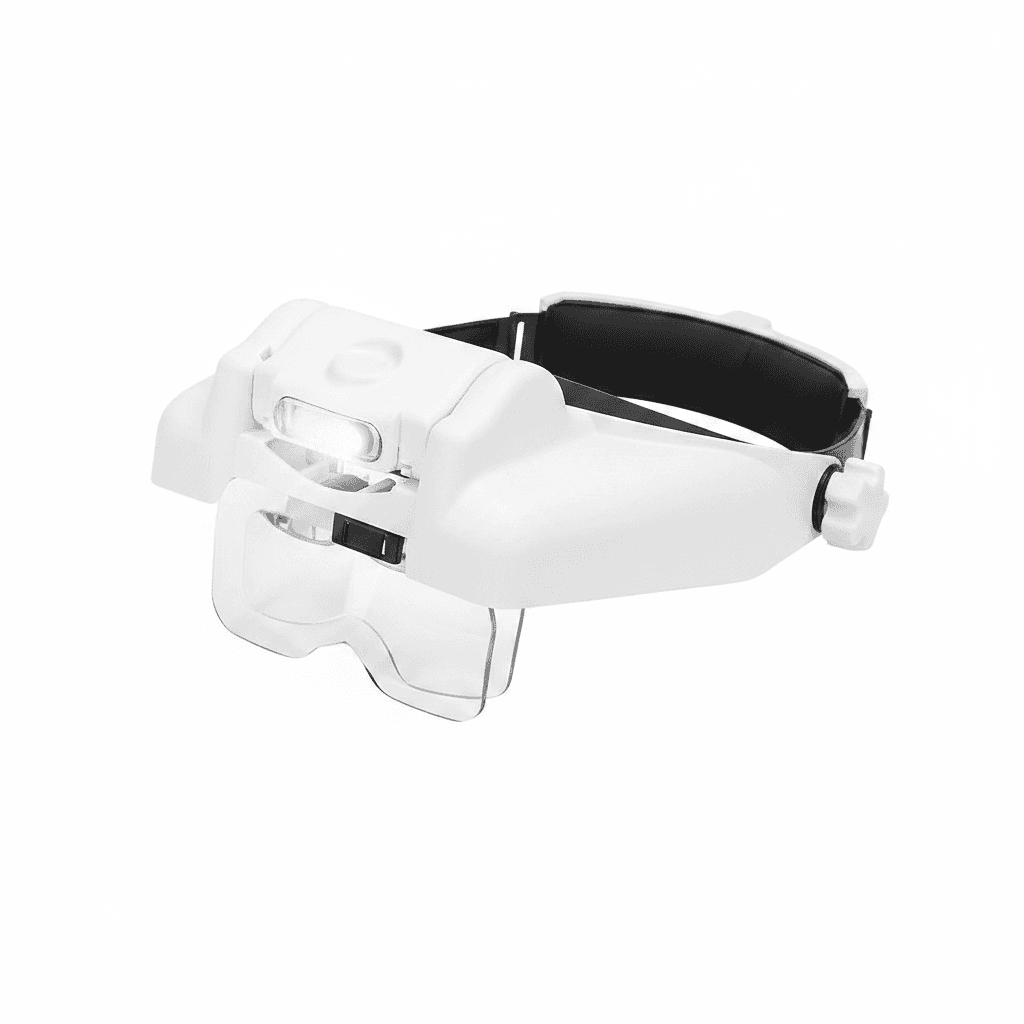 Headband Magnifier | Illuminated & Rechargeable | Interchangeable Lenses for Soldering - Professional Grade Tool