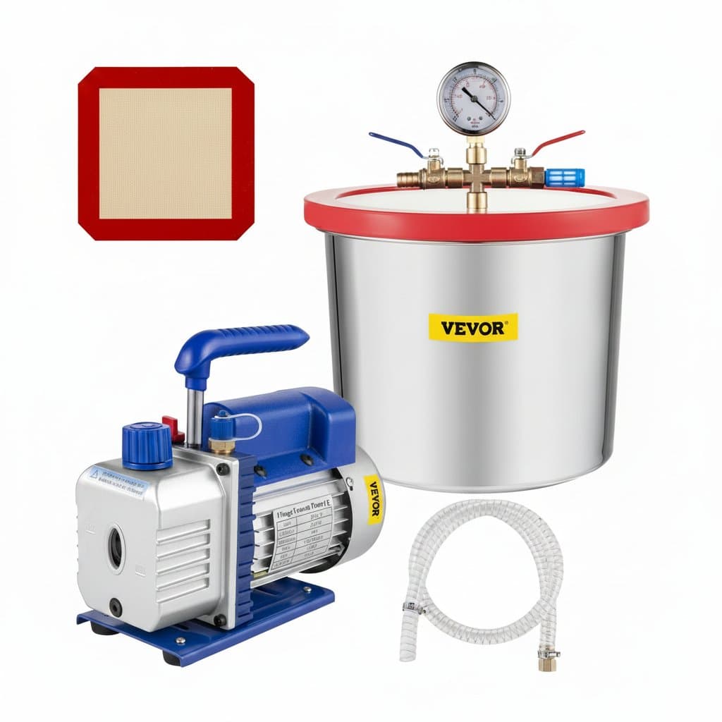 Vacuum Pump 2.5-5CFM | HVAC & AC Maintenance Kit | Professional Refrigeration Degassing