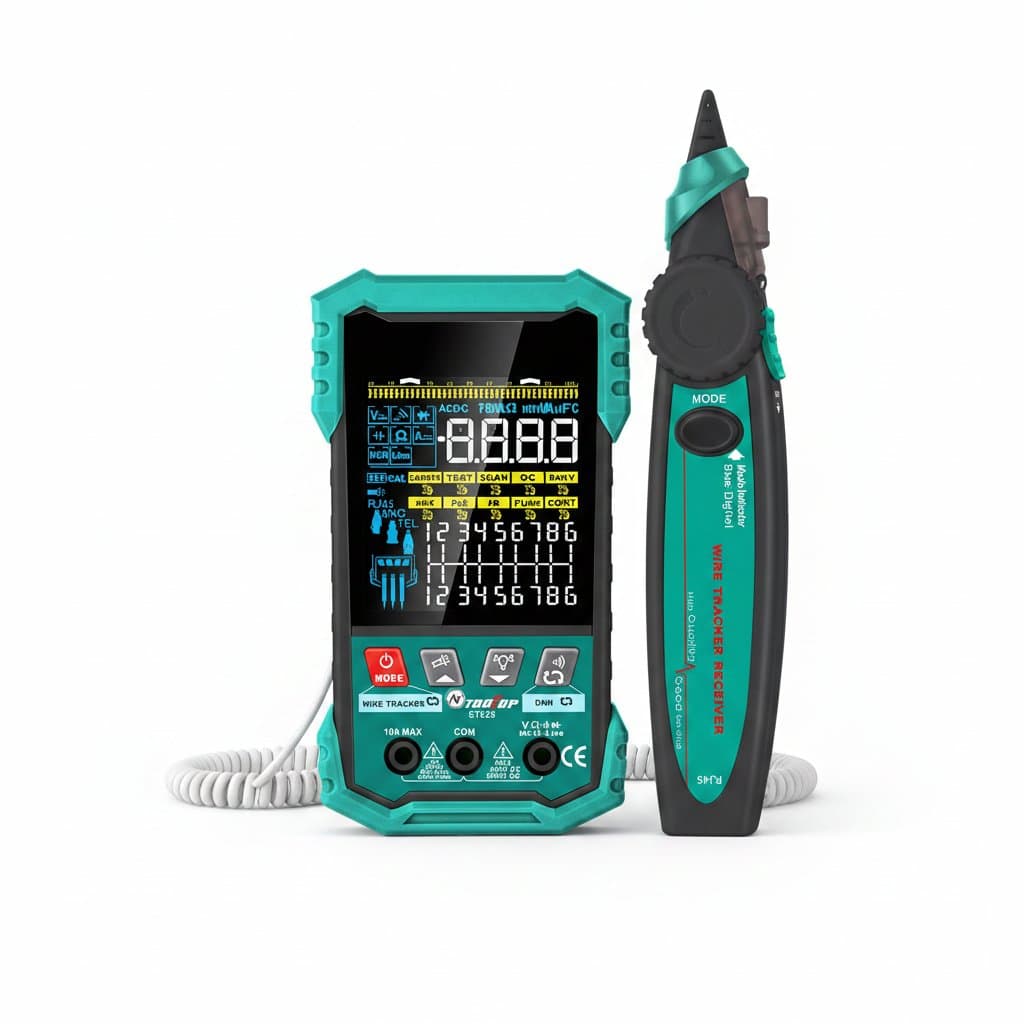 Network Cable Tester | LAN Mapping & PoE Test | 3.2-inch Color LCD