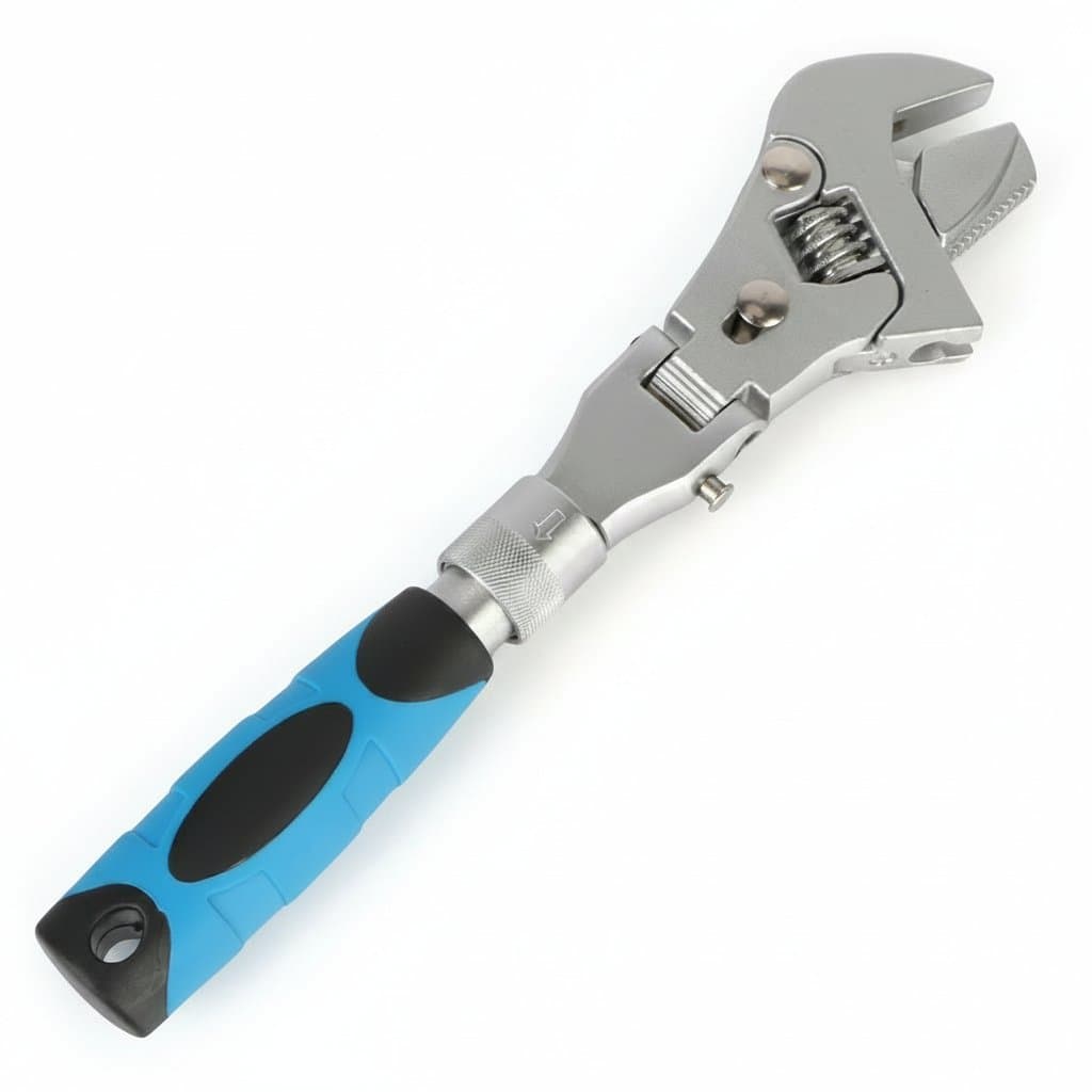 An adjustable torque wrench with a 180-degree folding ratchet, suitable for a spark plug torque wrench.