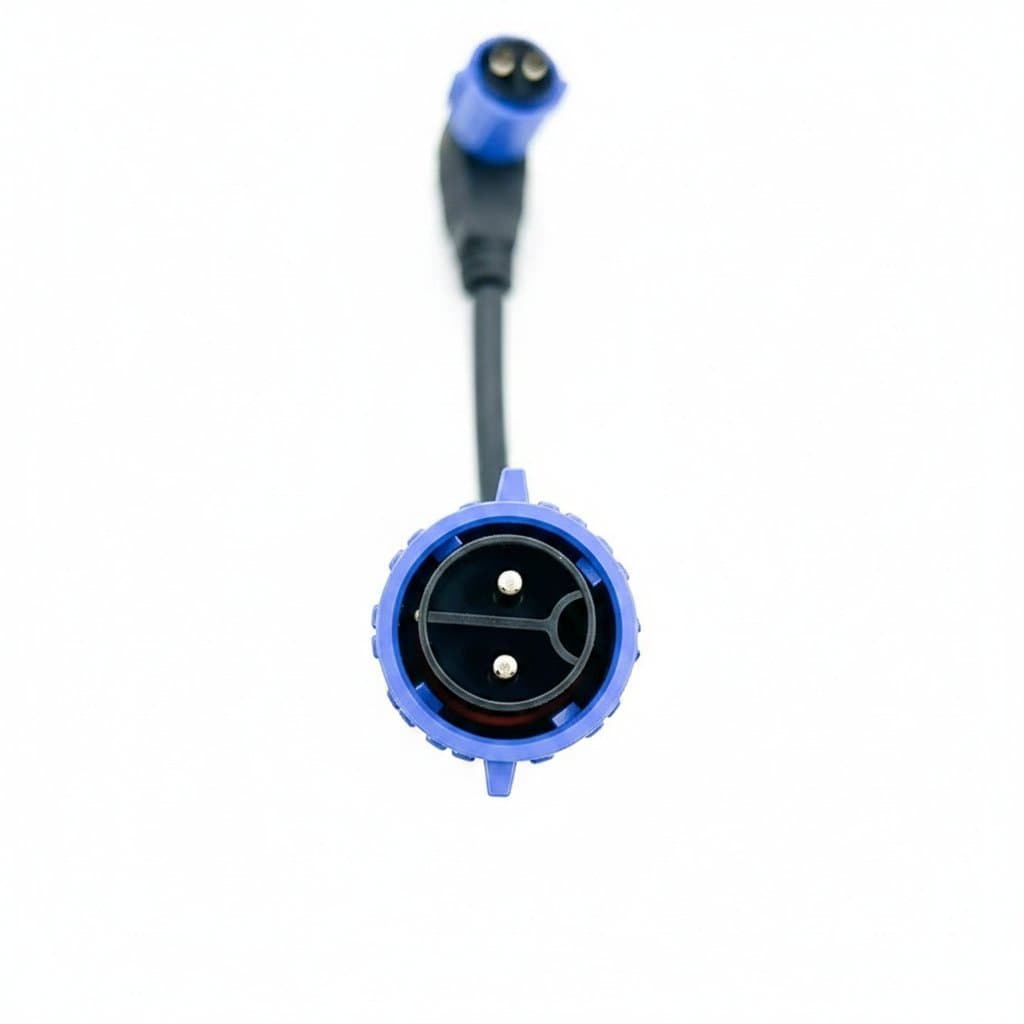 50A M25 self-locking waterproof aviation plug and socket connector with IP67 rating for high-current power charging applications.