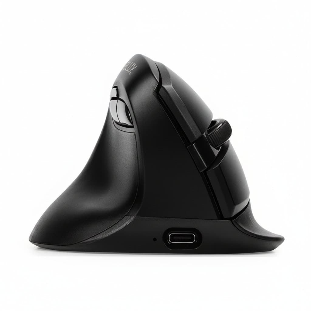 ProtoArc Vertical Wireless Trackball Mouse, EM05 NL Bluetooth Ergonomic Rollerball Mouse Rechargeable Computer Laptop Thumb Mice
