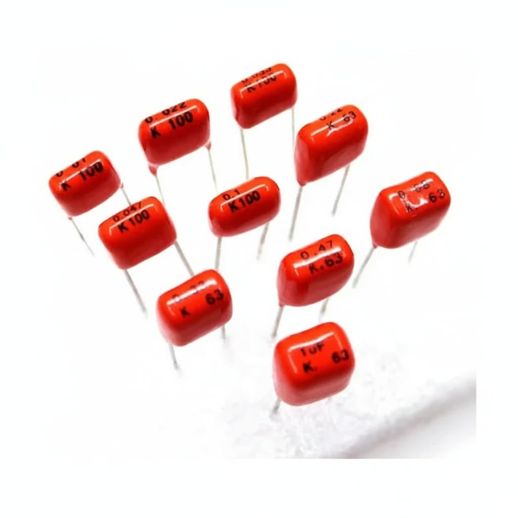 20-piece lot of premium Phili Pilkor CBB film capacitors, 63V and 100V ratings, values from 0.01uF to 1uF for electronics projects.