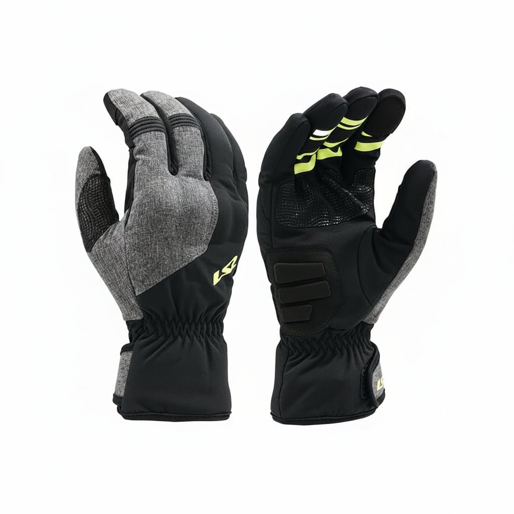 CE certified winter motorcycle gloves, waterproof and windproof with thermal insulation and touchscreen capability.
