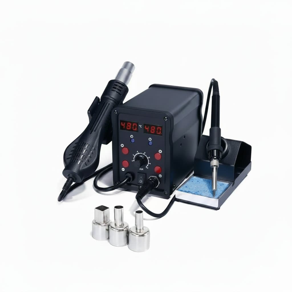 Soldering Rework Station | Hot Air & Iron | For BGA PCB IC SMD Repair - Professional Grade Tool