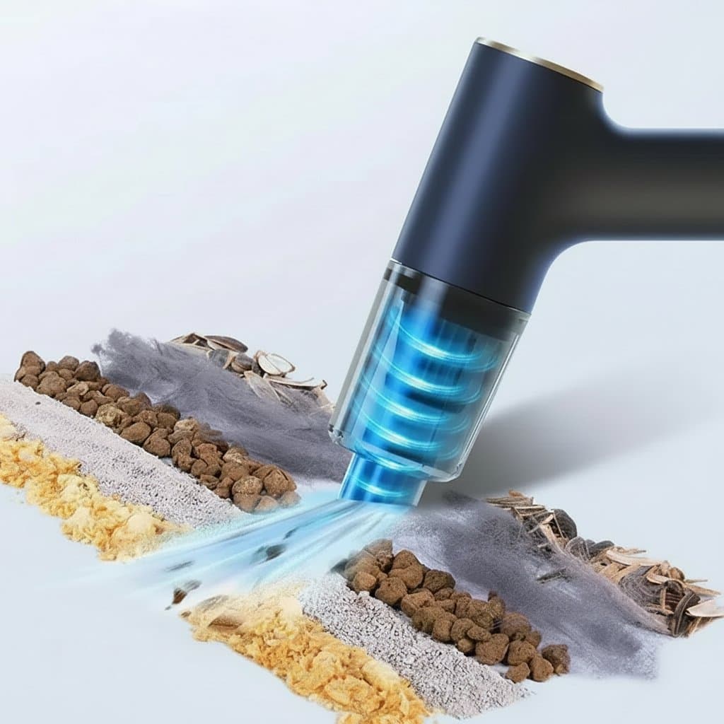 Powerful Cordless Car Vacuum Cleaner, a sleek handheld device.