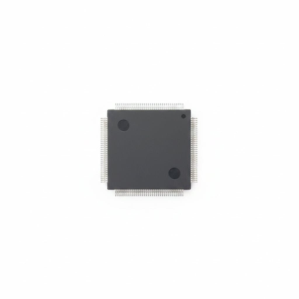 Original SAK-C167CR-LM microcontroller IC chip on a computer board, showing gold pins and surface mount components.