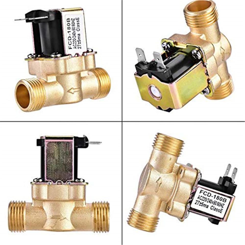 Solenoid Valve | Normally Closed Brass Body | 12V 24V 220V Water Air - Image 1