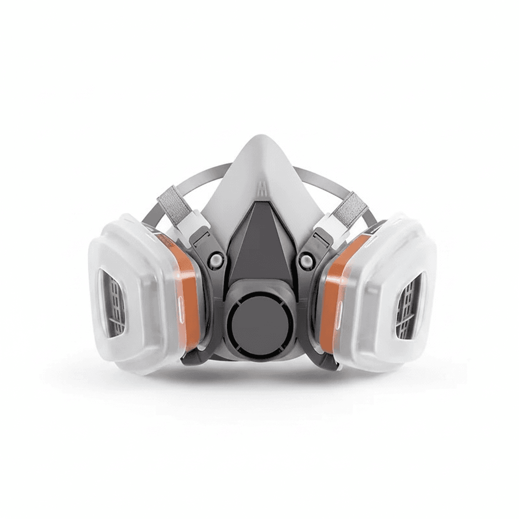 A 7-in-1/16-in-1 half-face respirator mask for protection against dust, gas, and organic vapors.
