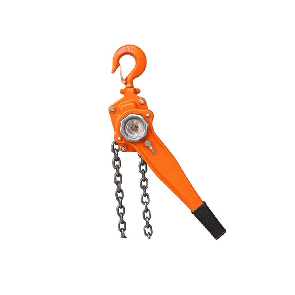 0.75 Ton/1.5 Ton/2 Ton Manual Ratchet Lever Hoist, a robust hand chain hoist for lifting and fastening tasks.