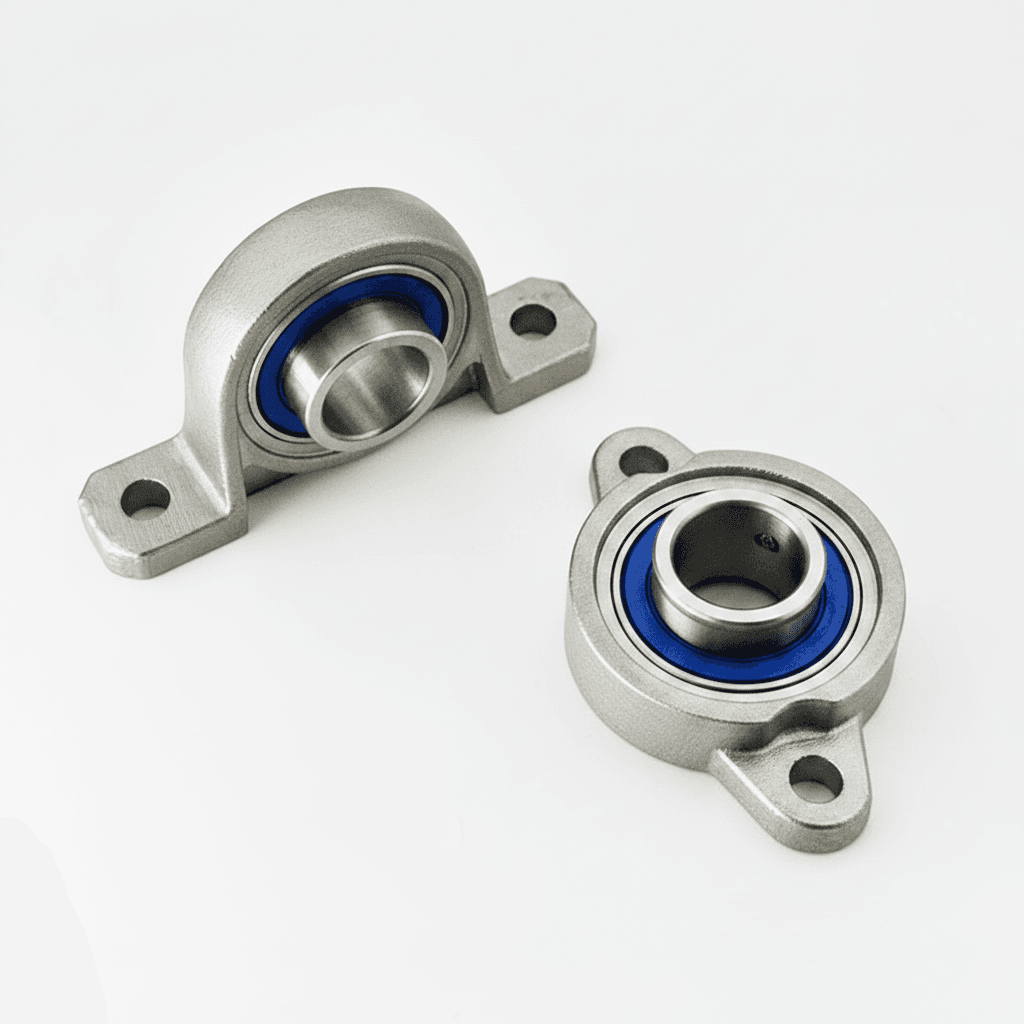 Pillow Block Bearing | 304 Stainless Steel | 10-25mm Mounted Bearings - Image 1