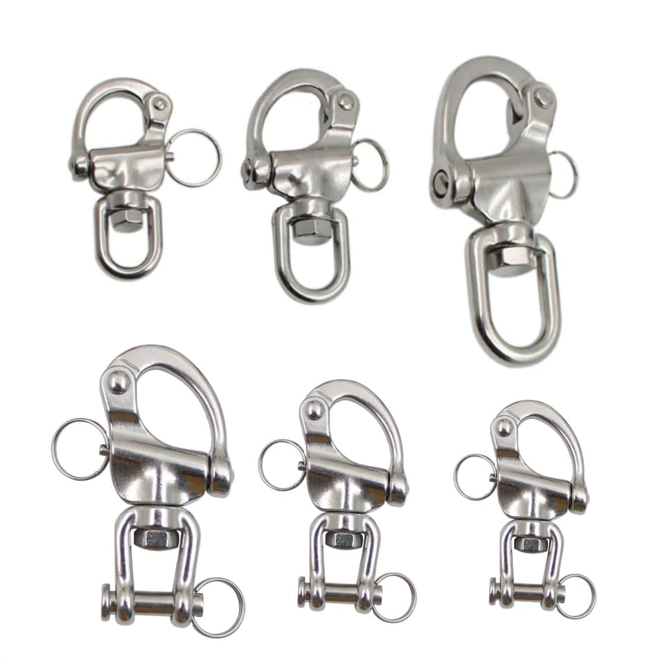 316 Stainless Steel Bow Shackle | Quick Release Swivel | Marine & Industrial - Image 1